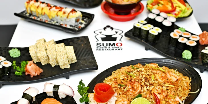 Pochoutky si budete dopřávat oblíbenou formou running sushi.