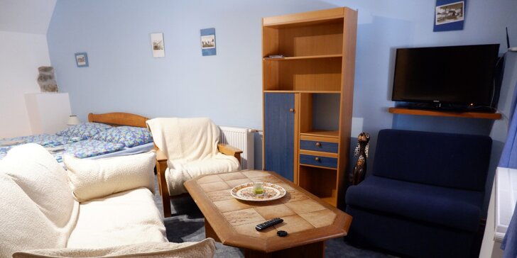 Apartmán na Lipensku až pro 5 osob s vlastní infrasaunou přímo na pokoji