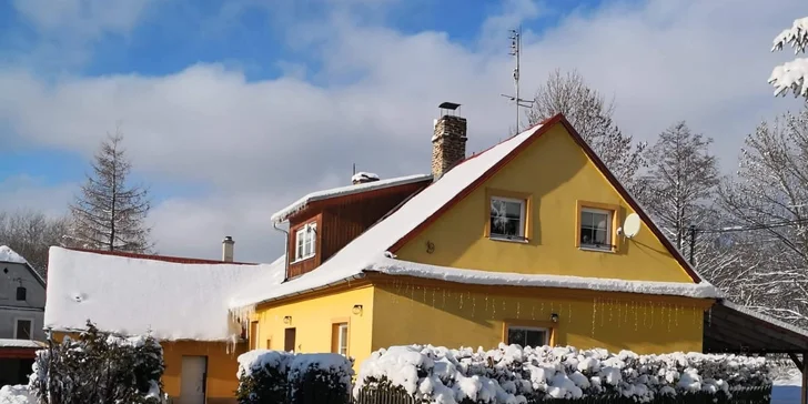 Zima nebo jaro v Jeseníkách: apartmán pro 10 lidí nebo celý dům pro 20 osob