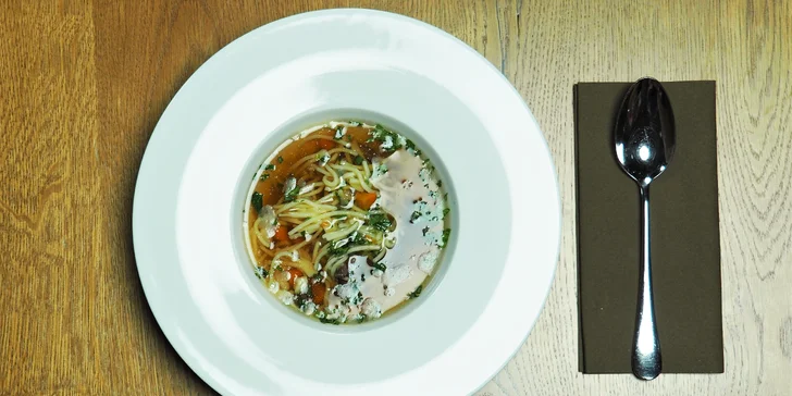 Degustační menu pro dva s kachním prsem nebo vepřovou kotletou