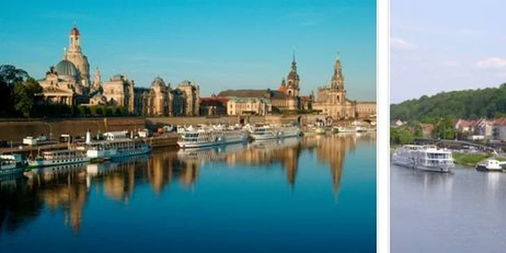 Plavby lodí po Labi. Drážďany, Pirna, Hřensko