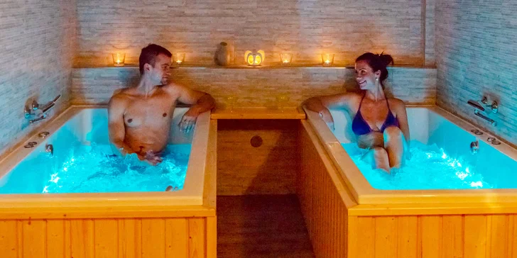 Valentýnské uvolnění a romantika ve Wellnessu pro dva