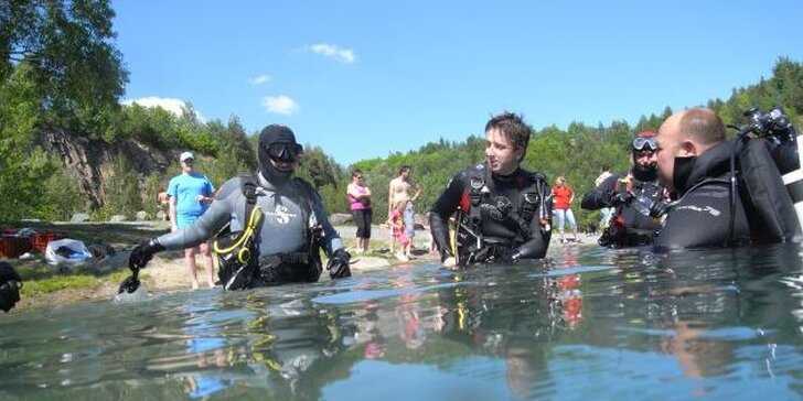 Potápění s instruktorem na volné vodě