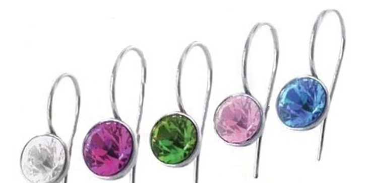 195 Kč za náušnice z chirurgické oceli s komponenty Swarovski