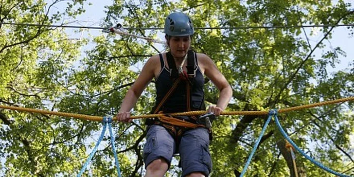 119 Kč za vstup do lanového parku Bisport v původní hodnotě 195 Kč