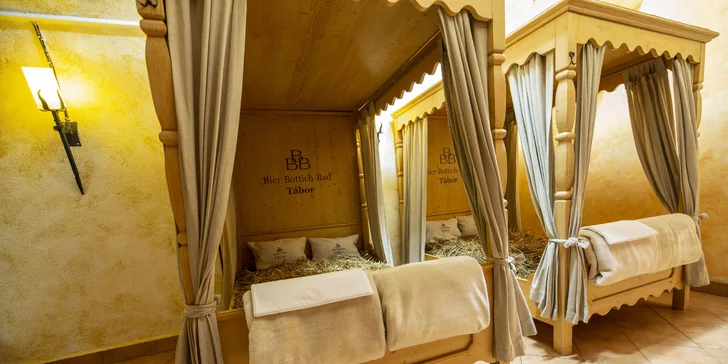 4* wellness s pivní lázní pro 2 osoby v Hotelu Dvořák v historickém Táboře