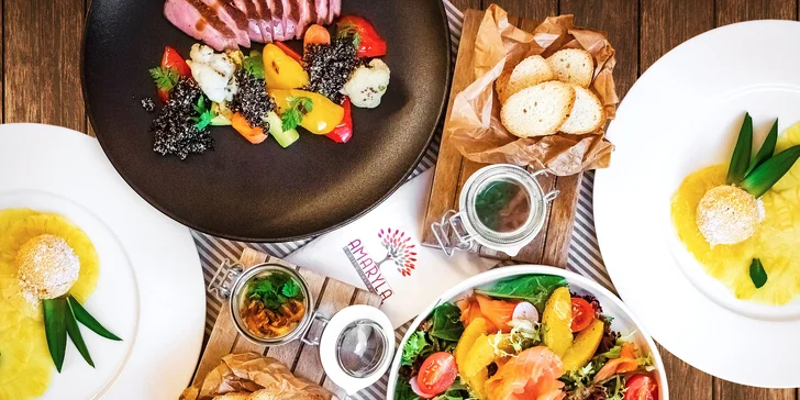 Romantika v centru Prahy: privátní wellness a tříchodové menu pro 2 osoby