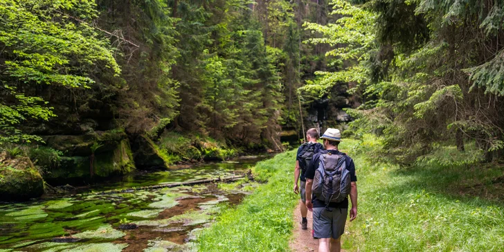 Podzimní výlet do Saského Švýcarska: Soutěskou Obere Schleuse v údolí říčky Křinice