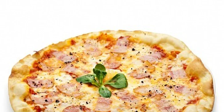 Dvě výborné šunkové pizzy v hodnotě 220 Kč