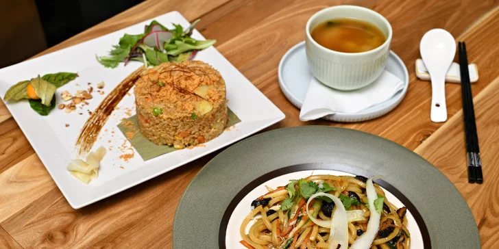 Tříchodové a čtyřchodové degustační menu pro dva ve veganské restauraci