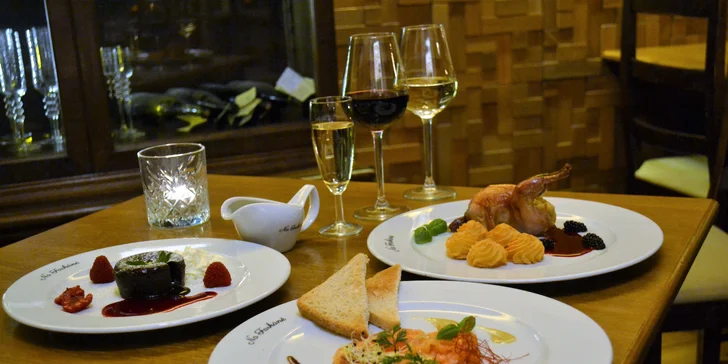 Valentýnské menu i s vinným párováním: křepelka na másle i čoko fondant