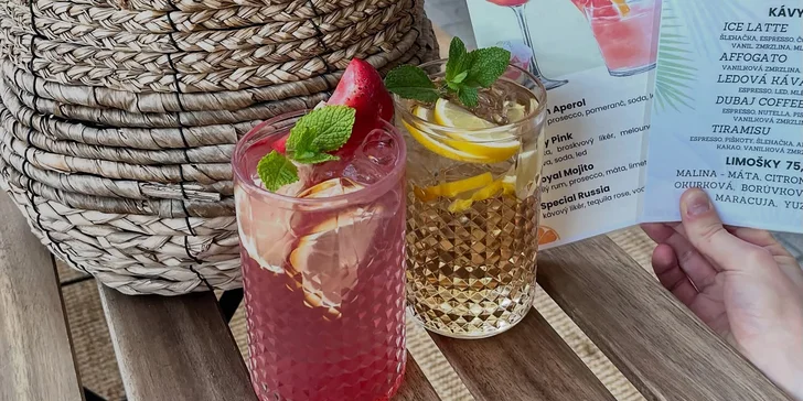 Otevřený voucher můžete využít na cokoliv z nabídky – třeba na osvěžující limonády. 