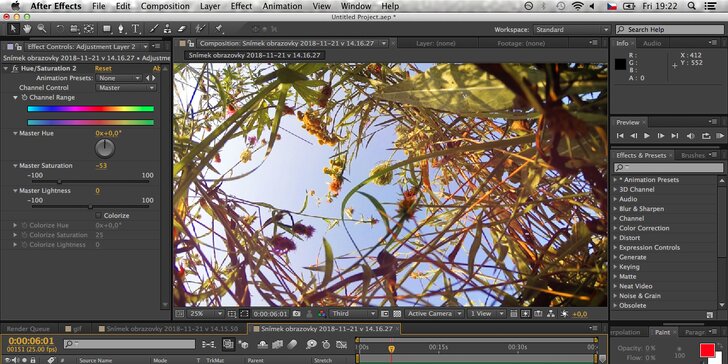Kurz Adobe After Effects pro začátečníky v kreativní centru Vzletná