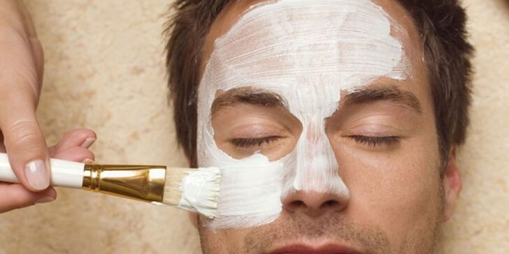 Kosmetické ošetření pro pány včetně čištění pleti a masáže