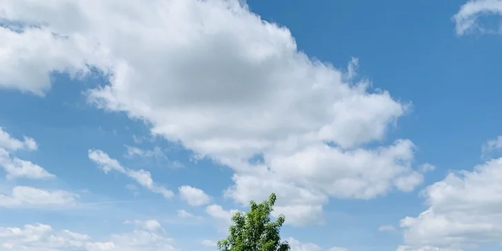 Přímo před stanem na vás čeká soukromá terasa s posezením.