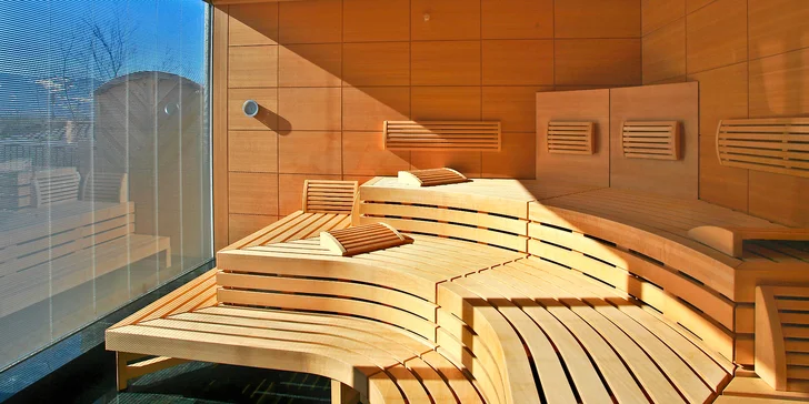 Součástí wellness je i finská nebo panorama sauna.