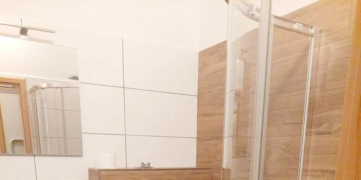 Samozrejmosťou je kúpeľňa so sprchou, WC a uterákmi.