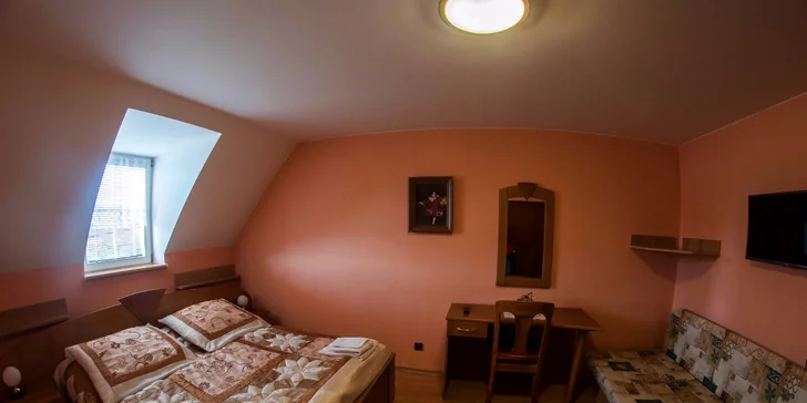 Podkrovná izba so zdieľanou kúpeľňou