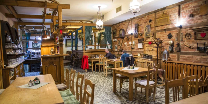 Na čepu najdete pivo Pilsner Urquell a Gambrinus. 