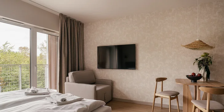 Na výber budete mať štvorlôžkový apartmán alebo štúdio pre dvoch.