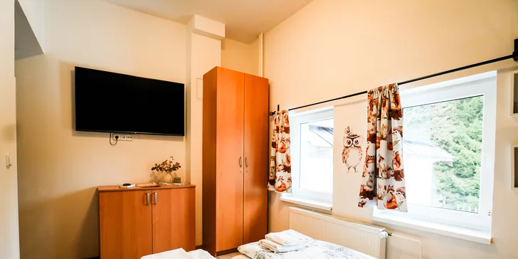 Niektoré izby majú TV, vo všetkých sa pripojíte na Wi-Fi.