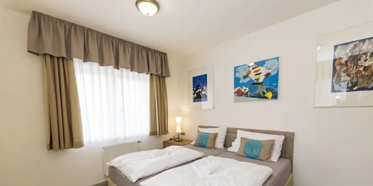 Ak si budete potrebovať niečo prepláchnuť, stačí zapnúť práčku, ktorá je súčasťou každého apartmánu.