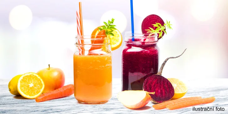 Dvě lahodná smoothie dle výběru, která si můžete vzít i s sebou