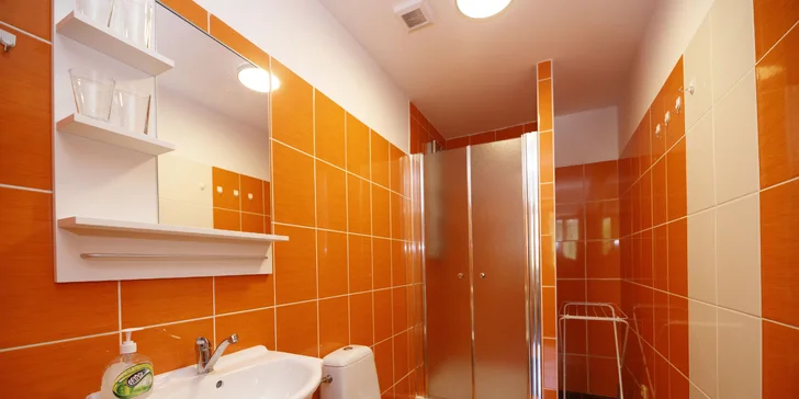 Samozřejmostí je koupelna s toaletou patřící ke každému pokoji.