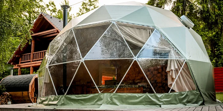 Glamping Meleček: pobyt v glampingovém stanu i wellness v sudové sauně a horkém sudu