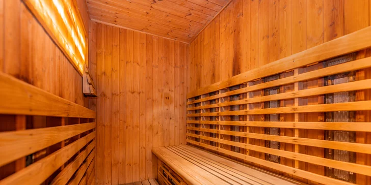 Relaxovať budete vo fínskej a infra-soľnej saune.