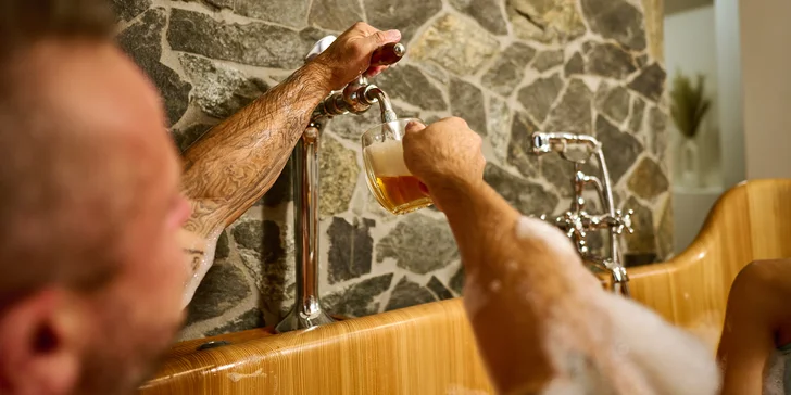 Priamo z vane si budete čapovať pivo Bernard 11°. V cene máte 4 litre.
