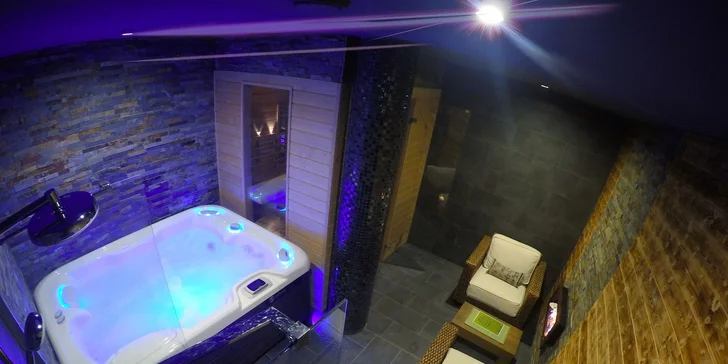 Dokonalé súkromie v privátnej zóne. Len vírivka, sauna, vy a milovaná osoba.