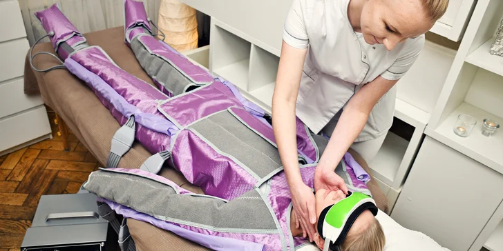 Celotělová přístrojová lymfodrenáž s uvolněním uzlin a masáží obličeje