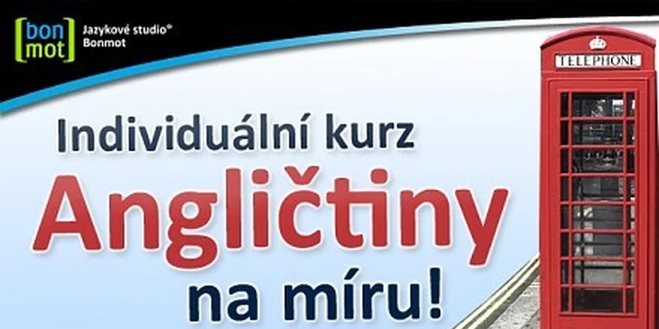 1890 Kč za 5 týdnů individuální angličtiny v původní hodnotě 3590 Kč