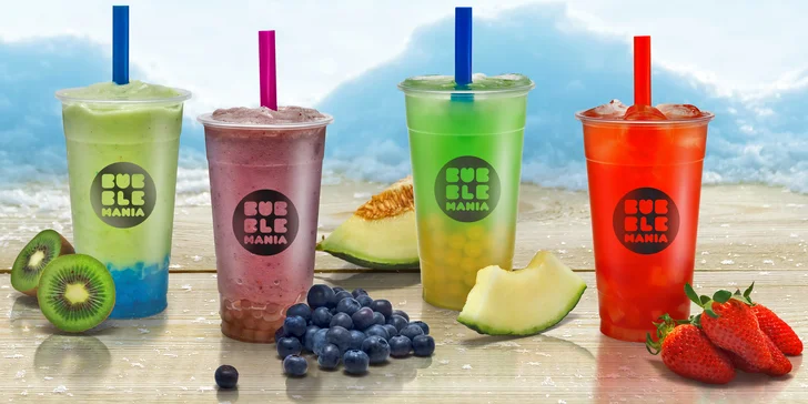 Velký bubble tea: studený či teplý, ovocný nebo mléčný, kuličky různých chutí