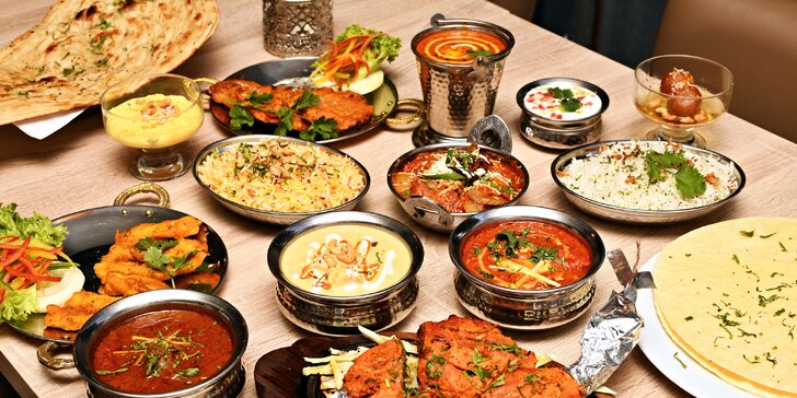 Chuť Indie na Smíchově: menu pro 2 nebo 4, předkrm, hlavní jídlo i dezert