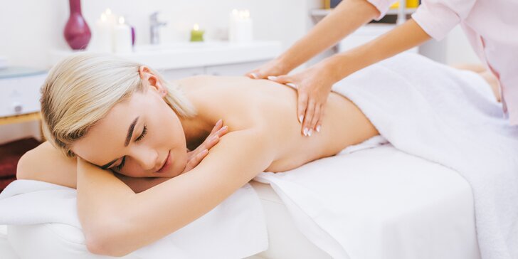 30–60 min. odpočinku: relaxační masáž i manuální lymfodrenáž