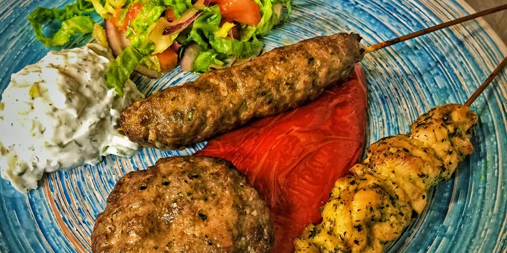 3chodové řecké menu pro 2: biftekakia, kotupolo gyros i limetkový sorbet