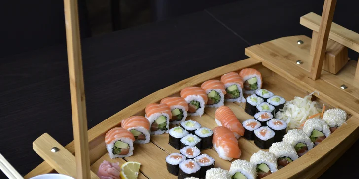 Sushi set v restauraci Mr. Wok: veganský, ale i závitky či ryby a kaviár