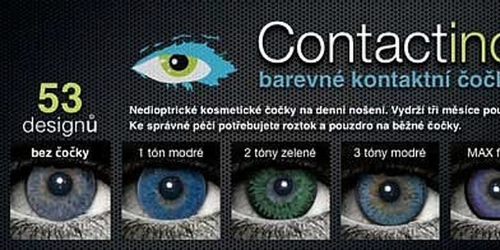 219 Kč za balení barevných kontaktních čoček Contactino v hodnotě 325 Kč