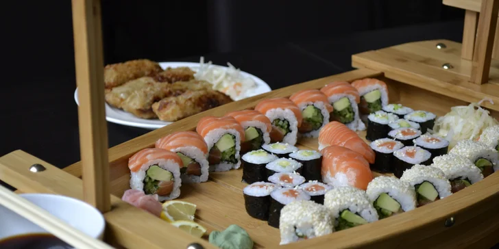 Sushi set v restauraci Mr. Wok: veganský, ale i závitky či ryby a kaviár
