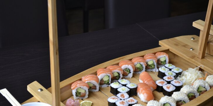Sushi set v restauraci Mr. Wok: veganský, ale i závitky či ryby a kaviár