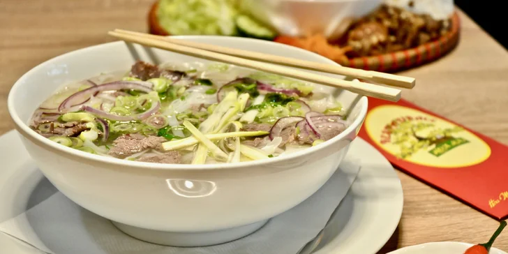 Vietnamské Phở, Bún bò Nam Bộ nebo Bún chả pro 1 nebo 2 osoby