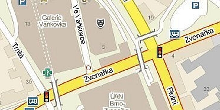 19 Kč za čtyři hodiny parkování v centru Brna u Vaňkovky v hodnotě 40 Kč