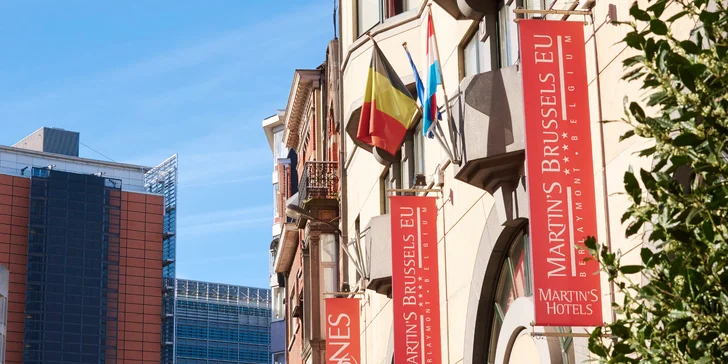 4* hotel v Bruselu se snídaní: uprostřed evropské čtvrti, 10 min. do centra