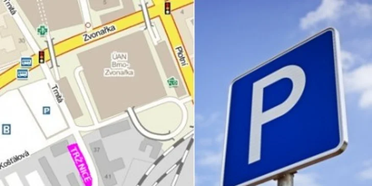 19 Kč za čtyři hodiny parkování v centru Brna u Vaňkovky v hodnotě 40 Kč