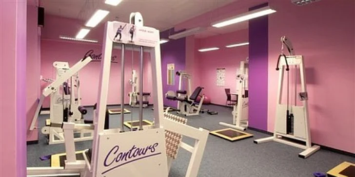 850 Kč za měsíční vstupné do dámského Fitness Contours v hodnotě 1750 Kč