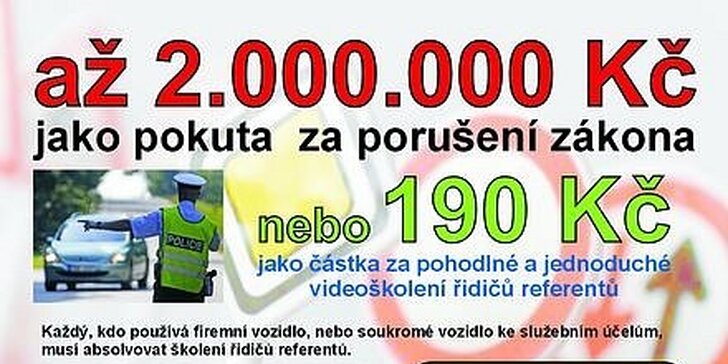 114 Kč za videoškolení řidičů referentů on-line na TVautoskola.cz