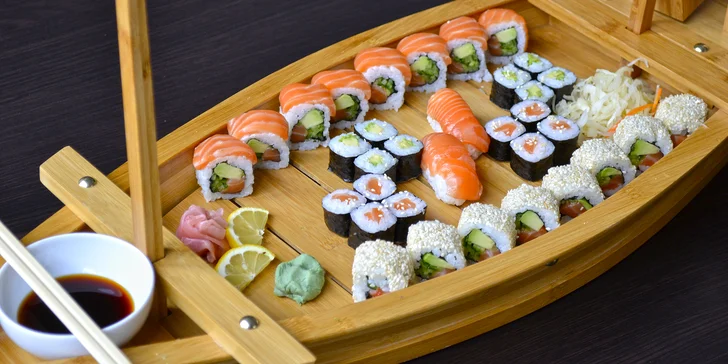 Sushi set v restauraci Mr. Wok: veganský, ale i závitky či ryby a kaviár