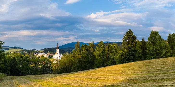 Letní odpočinek na Vysočině pro dva: polopenze, víno a wellness s bazénem